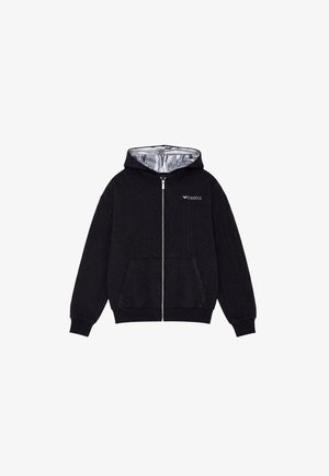 Colucci, COLLEGE ZIP HODDIE - Felpa con zip - black