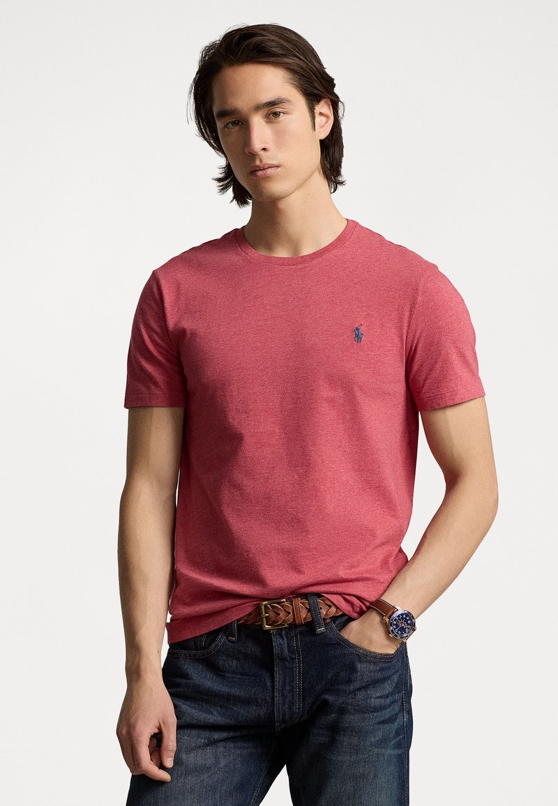 Polo Ralph Lauren CUSTOM SLIM FIT JERSEY CREWNECK T-SHIRT - Pamata T-krekls - ruby heather