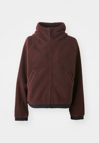 HOODED HELIX JACKET - Casaco polar - palisander/black