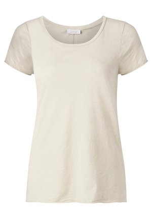 Rich & Royal, CREW NECK SLUB - T-shirt basic - caffee latte