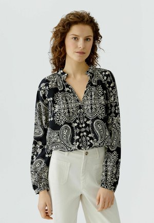 Blouse - black offwhite