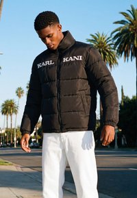 Karl Kani SMALL SIGNATURE TEDDY HOODIE UNISEX  - Sweat à capuche - black