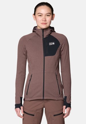 Mountain Hardwear, MOUNTAIN HARDWEAR JACKEN W POLARTEC® POWER GRID™ FULL ZIP HOODY - Fleecejacke - carob heather