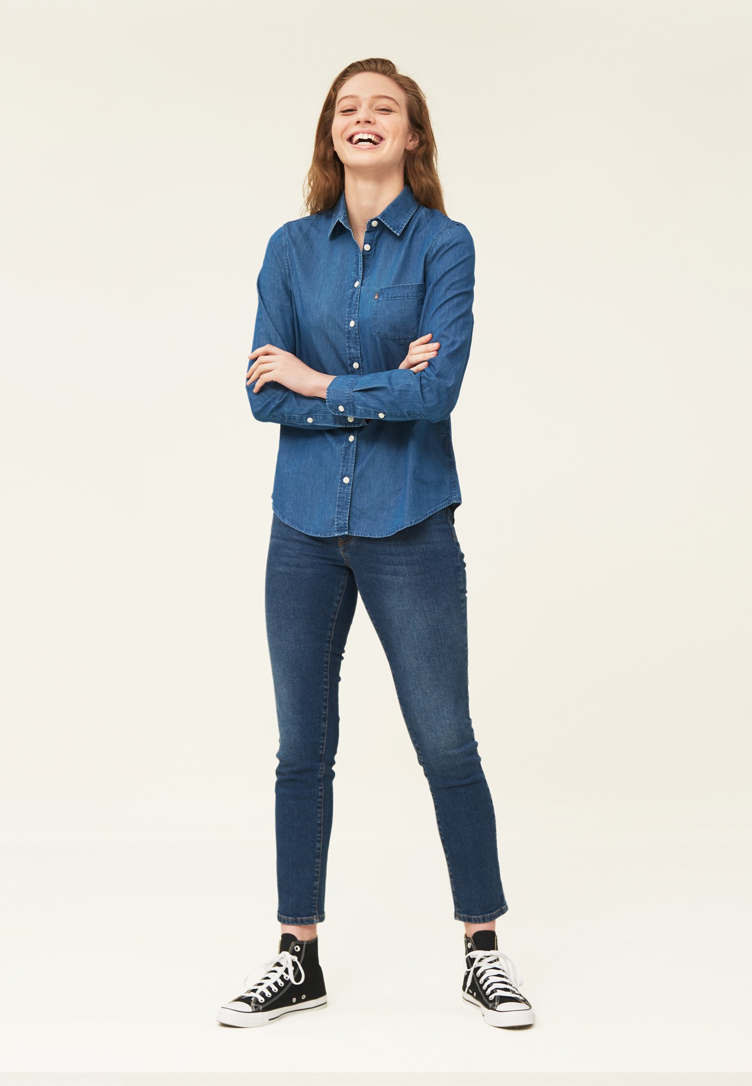 Lexington EMILY Skjorte medium blue denim Zalando.no Lexington Skjorte blue denim Zalando.no