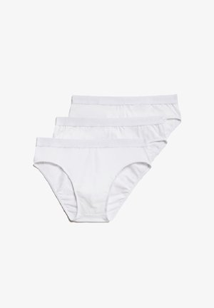 Tre paia di boxer in cotone bianco con un morbido elastico in vita. Ogni paio presenta un design semplice e senza cuciture con un taglio classico.