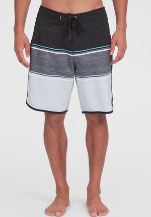 LENNOX SCALLOP - Swimming shorts - black out colour block