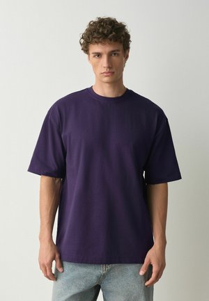 Next, RELAX FIT HEAVYWEIGHT T-SHIRT.  - REGULAR FIT - Basic T-shirt - deep purple