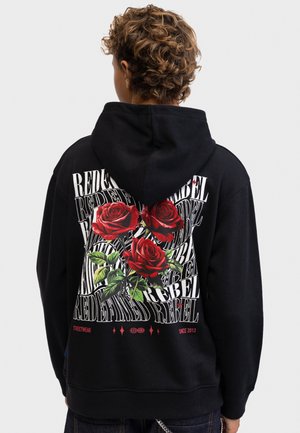 Redefined Rebel TEJONES SWEAT HOOD BOXY FIT - Суитшърт с качулка - black rose