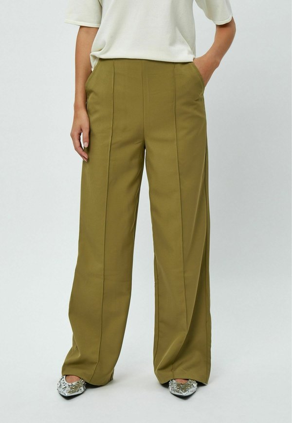 OLLI MID WAISTED WIDE PANT - Stoffhose - capers