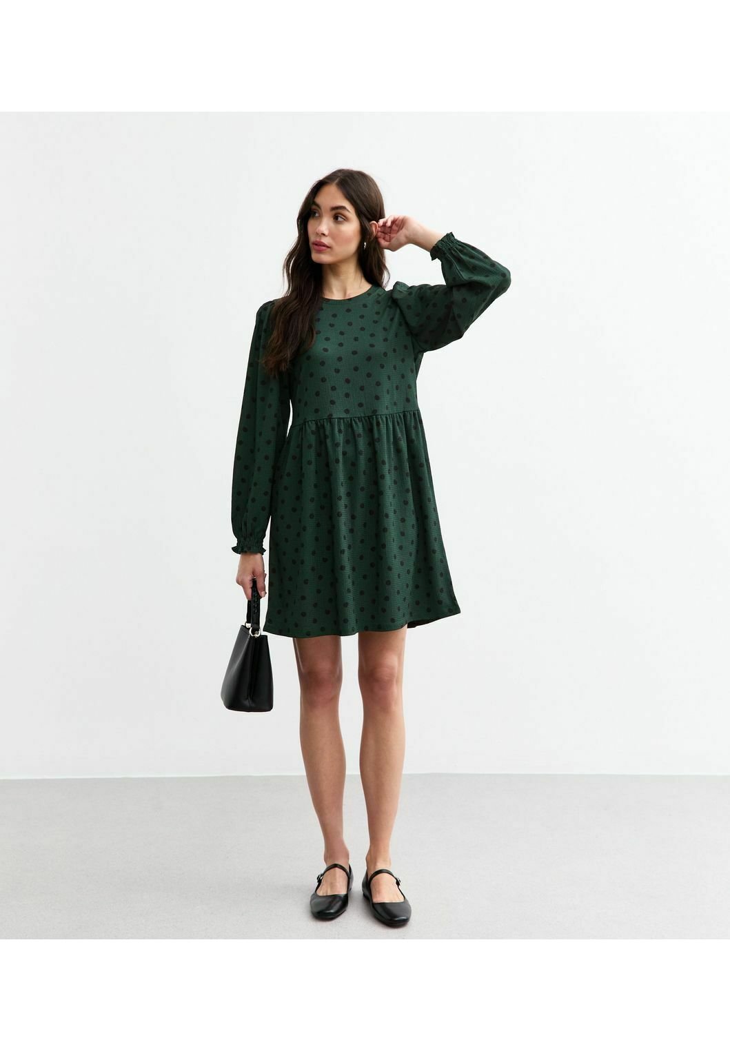 a new day green polka dot dress Green Polka Dot Kennedy Midi Dress main image 1