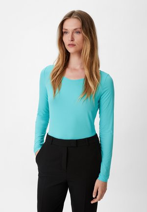 comma AUS LEICHTEM  - Langarmshirt - helles türkis