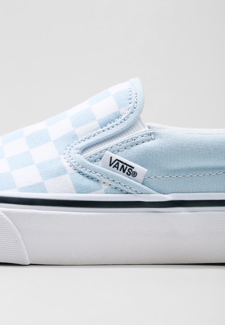 pale blue slip on vans