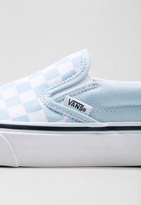 checkered vans light blue