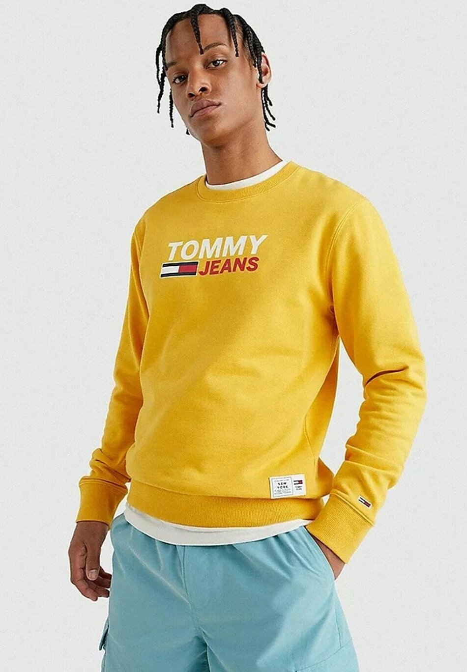 Tommy Jeans TJCORP CREW - Sudadera - yellow/amarillo - Zalando.es