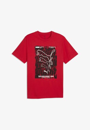 Puma, GRAPHICS BOX T-SHIRT - T-Shirt print - for all time red