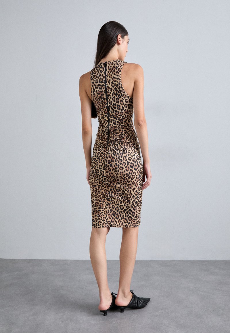 Alice + Olivia MARDELL TWISTED WAIST MIDI DRESS - Jersey dress - brown -  Zalando.ie