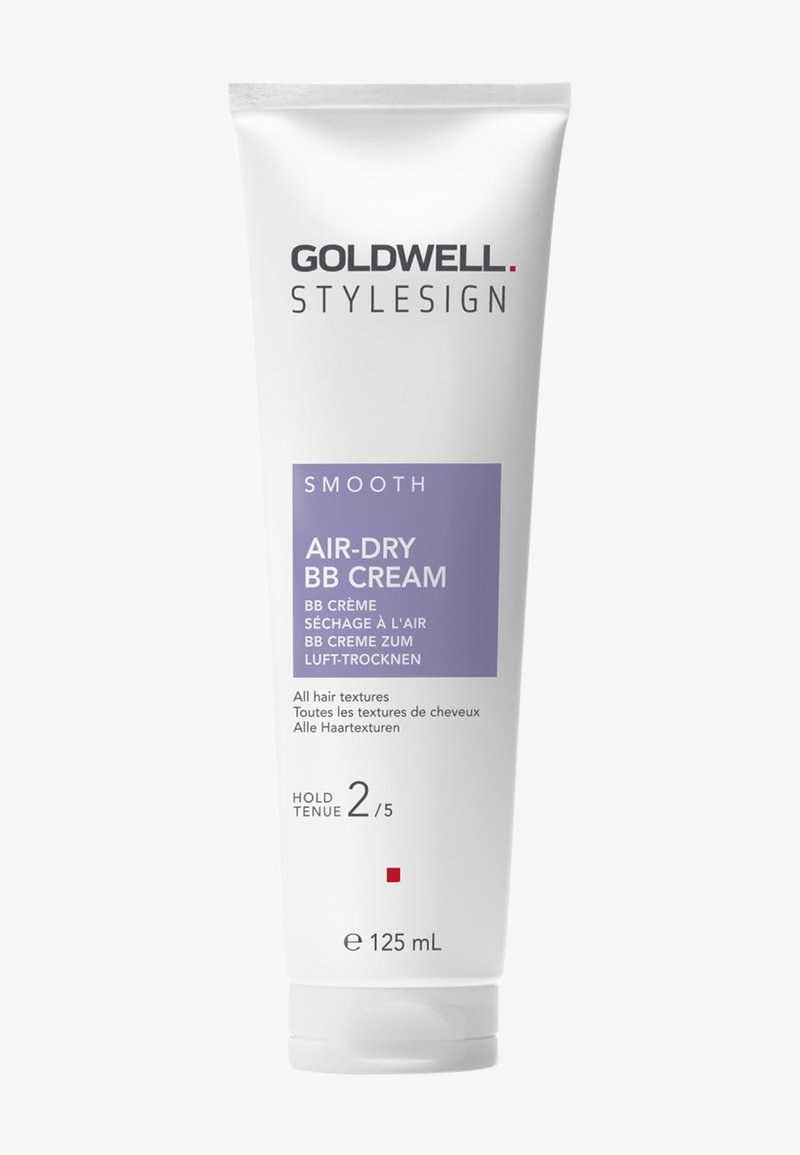 Goldwell Stylesign Smooth Air-Dry BB Cream tube, 125 ml, voor alle haartypes, hold niveau 2 van 5, witte verpakking met paarse sticker.