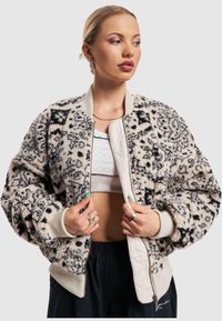 Karl Kani SIGNATURE TEDDY - Fleecejakke - cream black