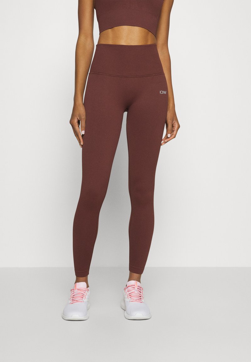 ICANIWILL DEFINE SEAMLESS POCKET - Tights - warm brown