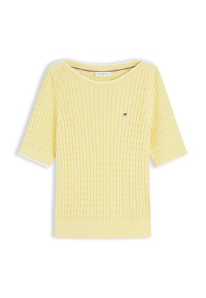Tommy Hilfiger, FINE CABLE BOAT NECK - Pullover - citronella