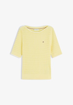 Tommy Hilfiger, FINE CABLE BOAT NECK - Jersey de punto - citronella