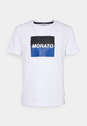 SLIM FIT WITH LOGO - Camiseta estampada - bianco
