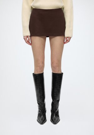 Hollister Co. PONTE MICRO MINI - Minigonna - light brown
