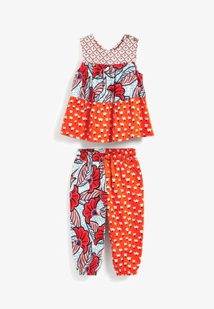 SET - Pantalones - red blue mixed print
