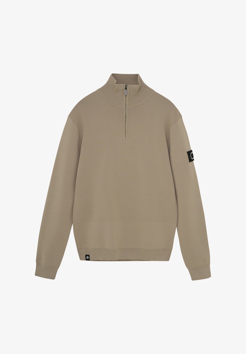 Rellix ZIP COLLAR - Strickpullover - weathered teak