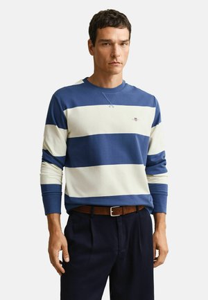 STRIPED CREW NECK - Sweatshirt - vintage blue