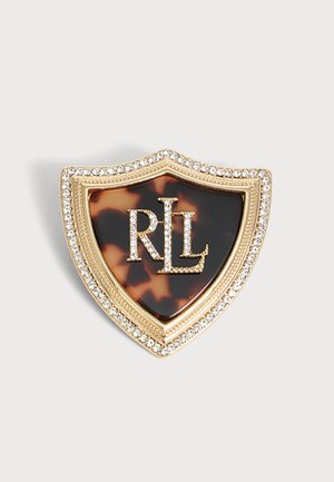 Lauren Ralph Lauren, BOX PIN SHEILD - Брошка - gold-coloured/brown