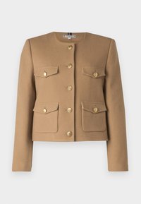 CROP GOLD BUTTON JACKET - Light jacket - classic khaki