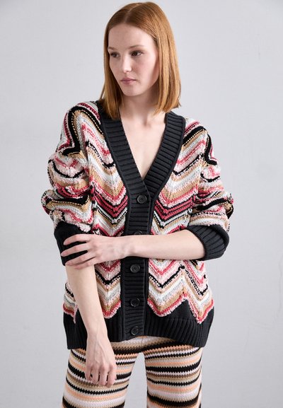 Missoni MAXI-CARDIGAN - Kardigan - multicolor/rose/beige/black/grey