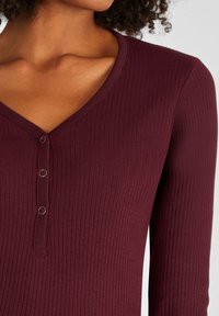 JoJo Maman Bébé MATERNITY NURSING POPPER FRONT - Maglietta a manica lunga - burgundy red