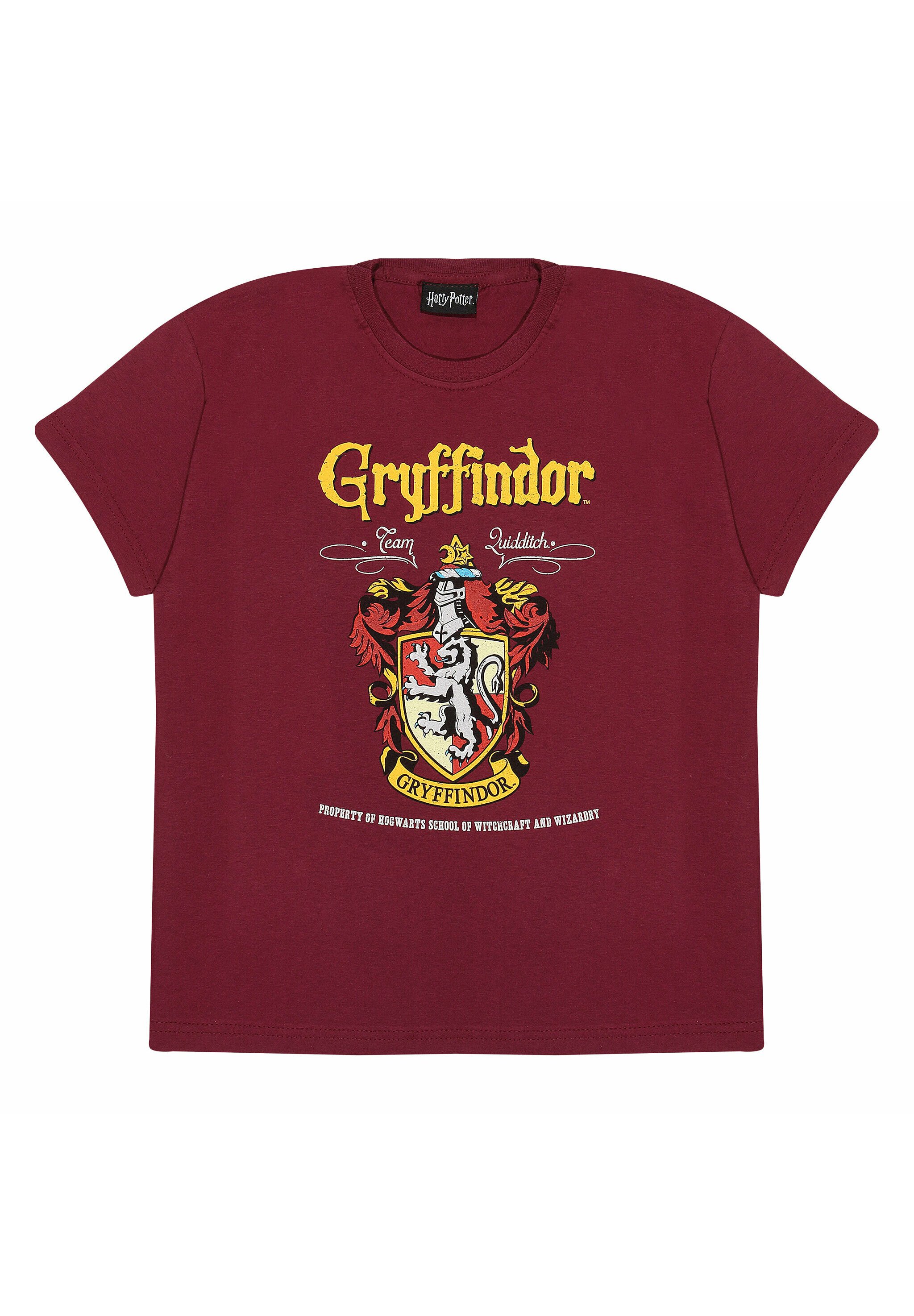 Popgear HARRY POTTER GRYFFINDOR CREST - T-shirt print -  burgundy/bordeauxrood - Zalando.be