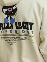 Jack & Jones GEDRUCKT - Mikina s kapucí - antique white