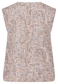 Cartoon MIT MUSTER - T-Shirt print - weiß braun