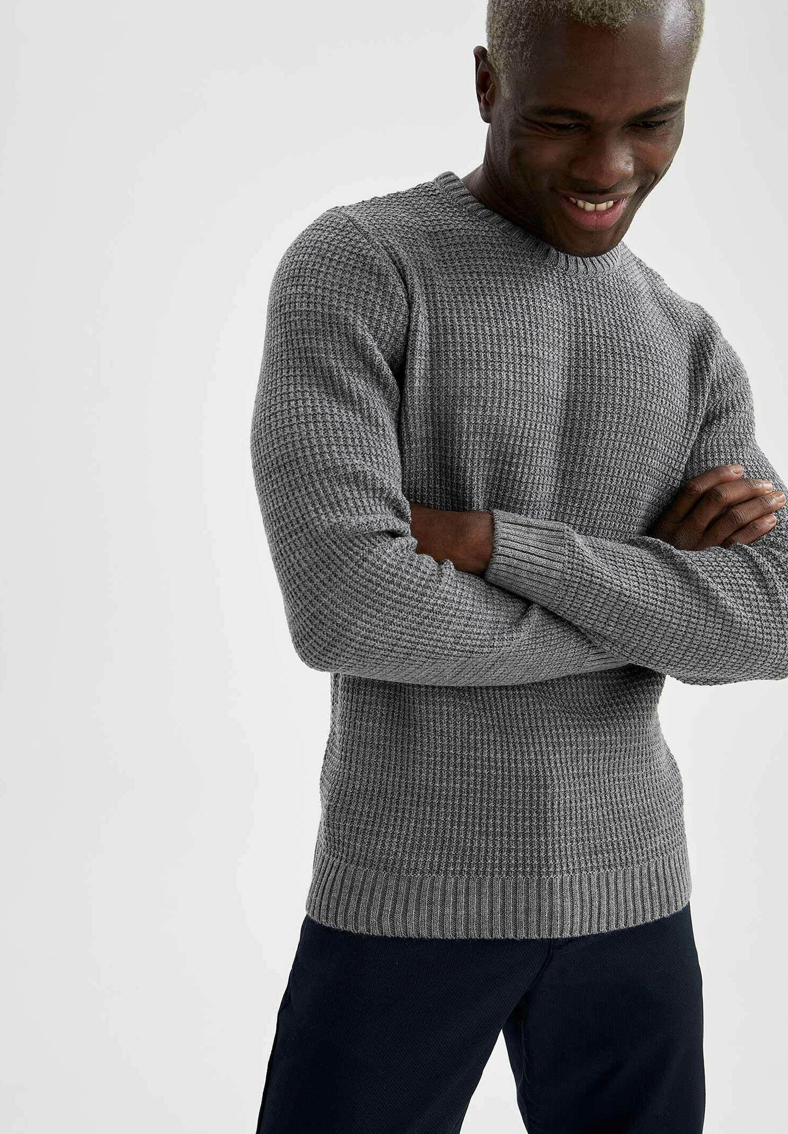 DeFacto SLIM FIT - Jumper - anthracite 