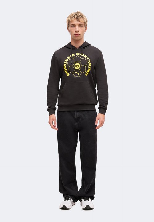 PUMA BVB DORTMUND FTBLCULTURE HOODIE - Club wear - black/faster yellow — photo 2