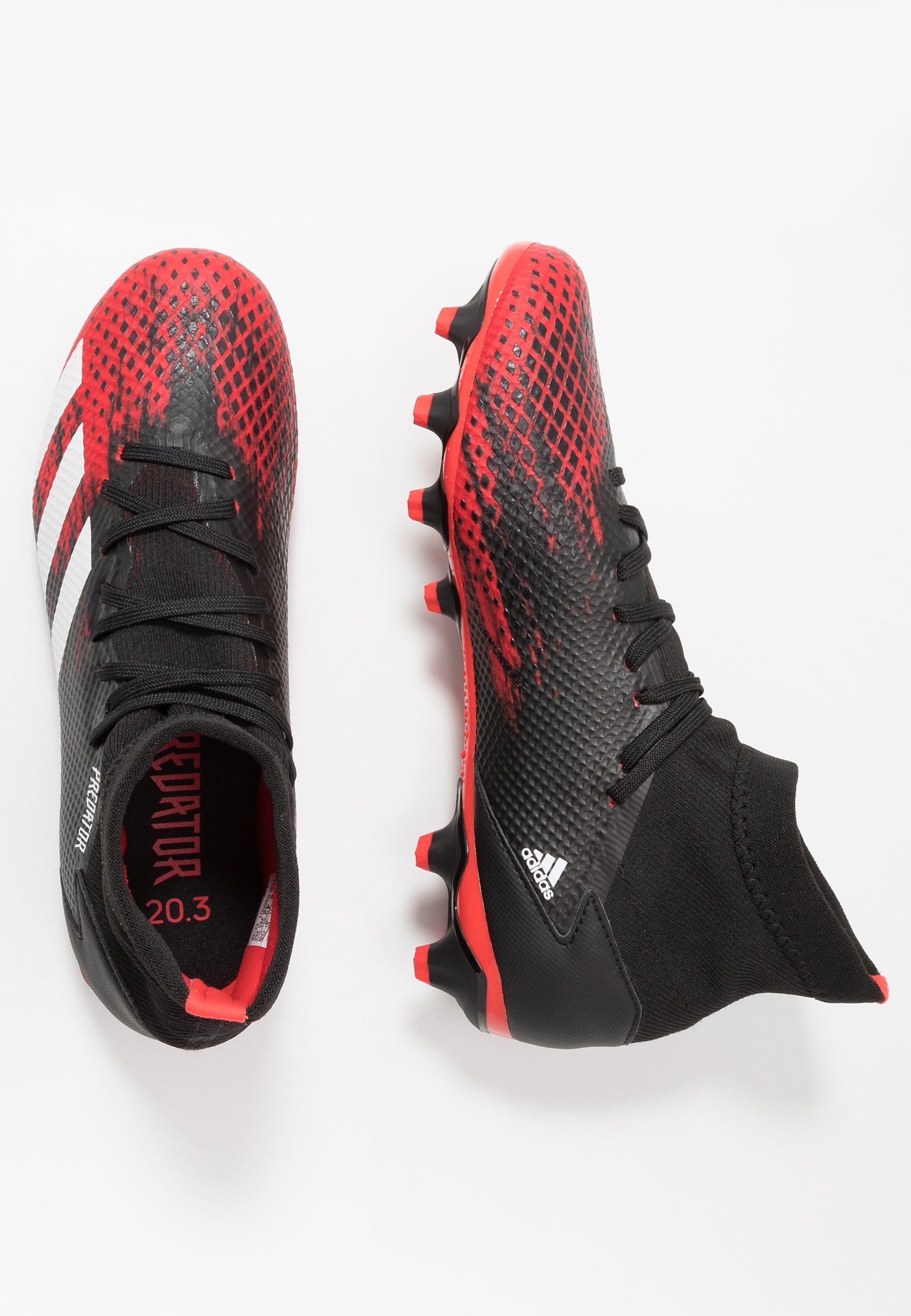 adidas Performance PREDATOR 20.3 FG - Fotballsko - core black/footwear white/active red adidas Performance PREDATOR 20.3 FG - Fotballsko - core black/footwear white/active red