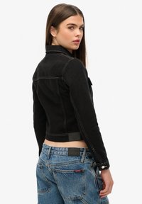 Superdry & Co WORKWEAR CROPPED - Veste en jean - black