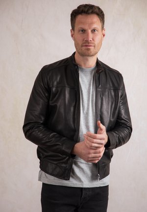 COTEHALL - Leather jacket - black