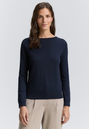 BASIC BOATNECK - Strikkegenser - sky captain blue