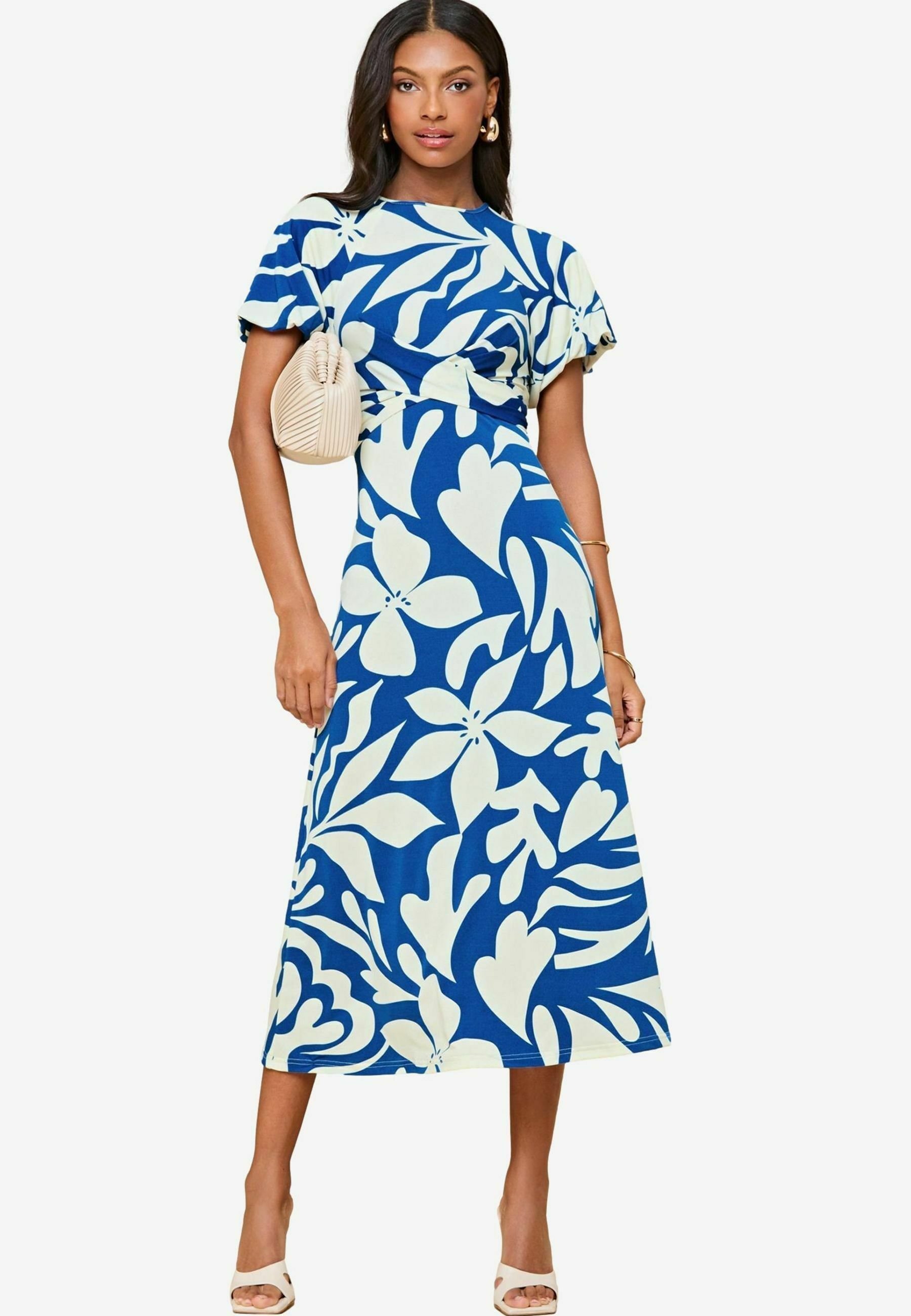 Lipsy CROSS FRONT UNDERBUST - Jersey dress - blue - Zalando
