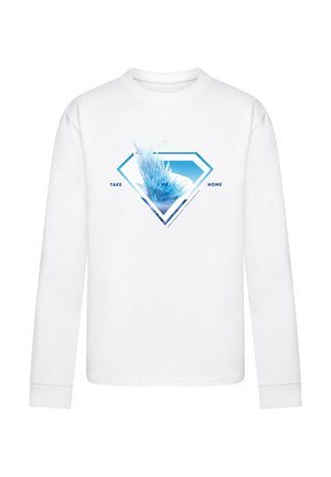 SUPERMAN LOGO SVALBARD TAKE ME HOMEE - Long sleeved top - white