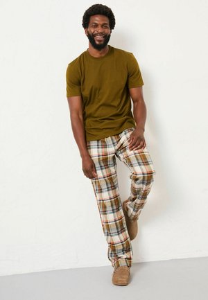 REGULAR FIT - CHECK  SET  . - Pyjama set - khaki green