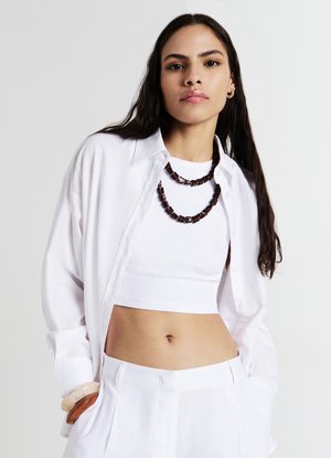 MISTO  - Button-down blouse - bianco ottico