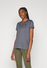 Under Armour - TECH SOLID - Print T-shirt - castlerock/black Thumbnail Image 1