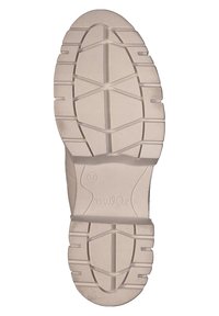 Beige shoe sole with a textured, treaded design. Features angular patterns for grip, marked with size "37" and branding "s. Oliver."