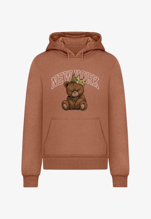 Mister Tee, NY CROWNED BEAR HOODY - Kapuutsiga pusa - bark